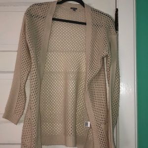 Tan Cardigan with Holes